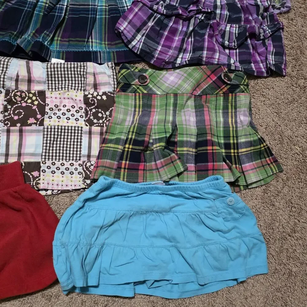 Lot Of 11 Vintage Y2K Girls Skirts Skorts Size 4T 4-5 Floral Fairy Cottagecore